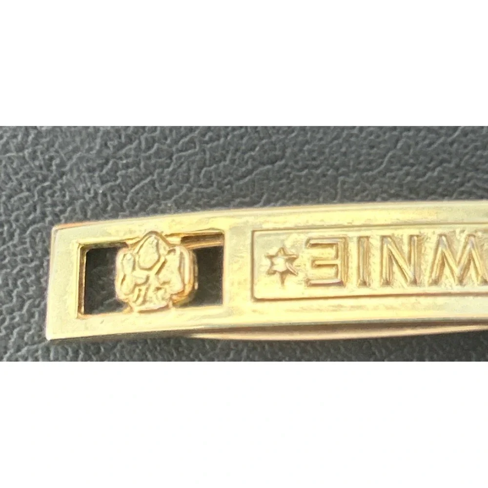 Vintage Brownies Girl Scout Gold Tone Barrette Hair Clasp Clip 50's 60's